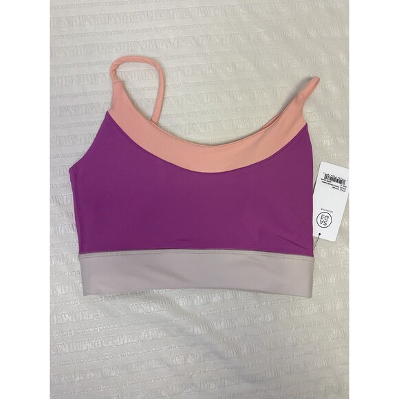 SAGE COLLECTIVE Sports Bra Stretch Wirefree Pull On Purple Orchid Combo Sz Small - Picture 1 of 6